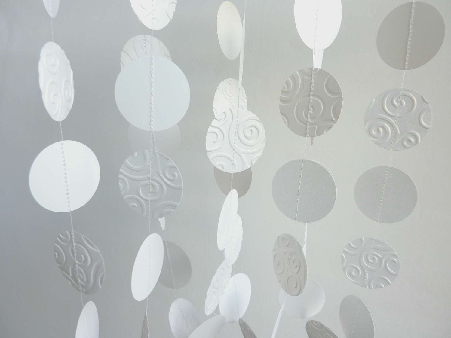 Unique Wedding Garland, Swirls, Bridal Shower Decorations, Wedding decor