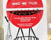 Grill - Barbeque BBQ Tail Gate Party Summer Cookout Wedding Shower Couples Pool Bachelor - Custom Quantities Available Invitation
