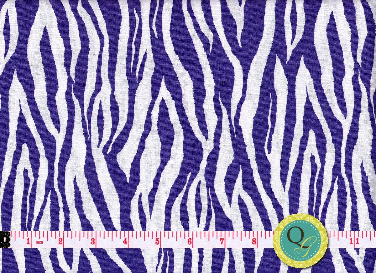 Designer Fabric By the Yard Purple and white Fabric Zebra Fabric animal print Fabric Bold Modern Fabric Design