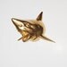The Bartholomew - Gold Resin Shark Head- Shark Resin White Faux Taxidermy- Chic & Trendy
