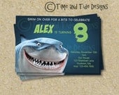 Shark -DIY Printable Personalized Custom Invitation
