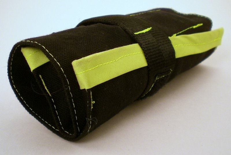 Bike Tool Roll-- ready to fill-- Dayglo Ninja