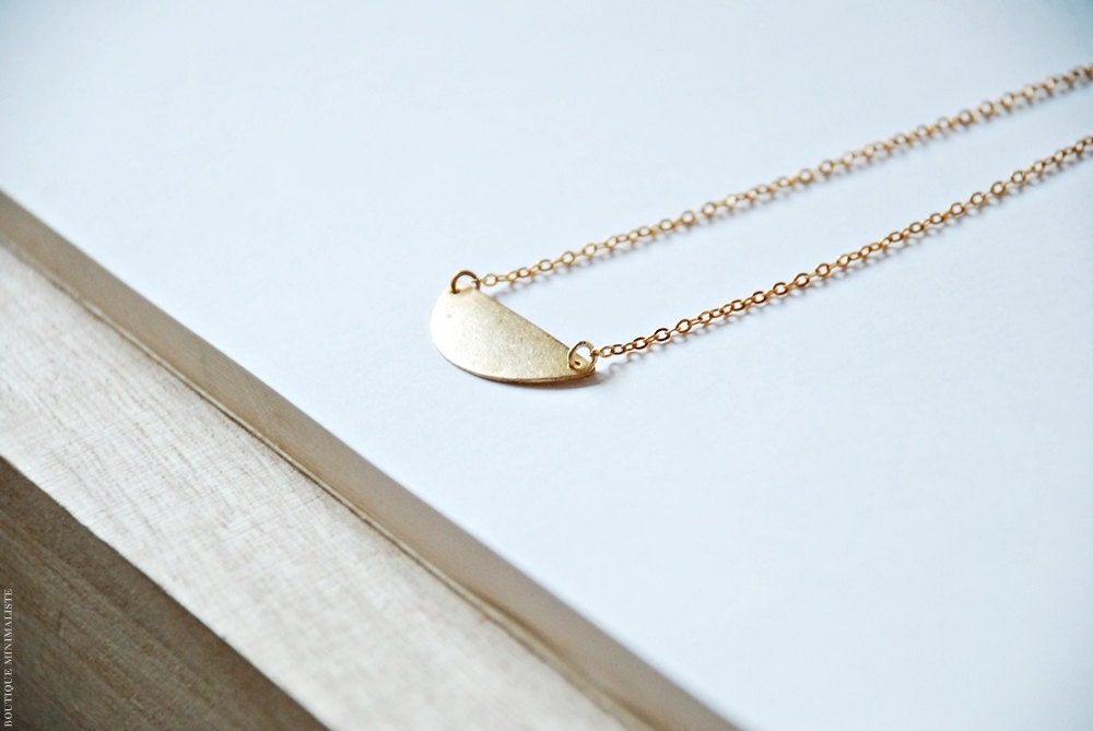 Semi Circle Necklace - Geometric Jewelry