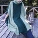50% OFF- WAS 150USD-Knitted Dark Green Khaki Long Mohair Poncho by Arzu's Style