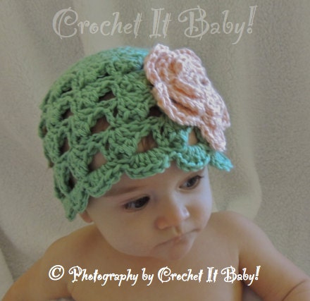 Crochet Hat Pattern Shell Stitch Cap Crochet by bubnutPatterns