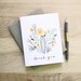 FREE SHIPPING Social Stationery set of 4 cards thank you hello congrats happy birthday illustrated woodland and tribal floral blooms kraft