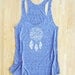 Caught Racerback Tank in triblend heather gray grey american apparel screen printed eco-friendly water based inks tribal geometric print