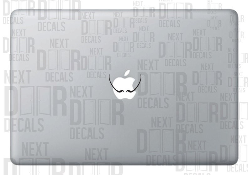 Salvador Dali Mustache Inspired Surreal Apple Macbook Laptop Sticker Decal