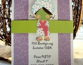 Spa Party Invitation , Girls Birthday invitation