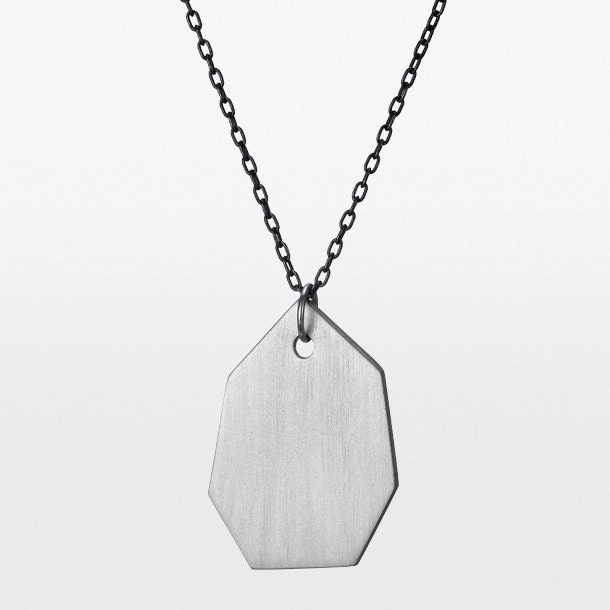 Facets Large Slice Necklace - Silver