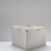 Big snow white cube made from English fine bone china and real gold rims - geometric decor