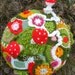 OOAK Crochet freeform pillow The Mushroom Clearing