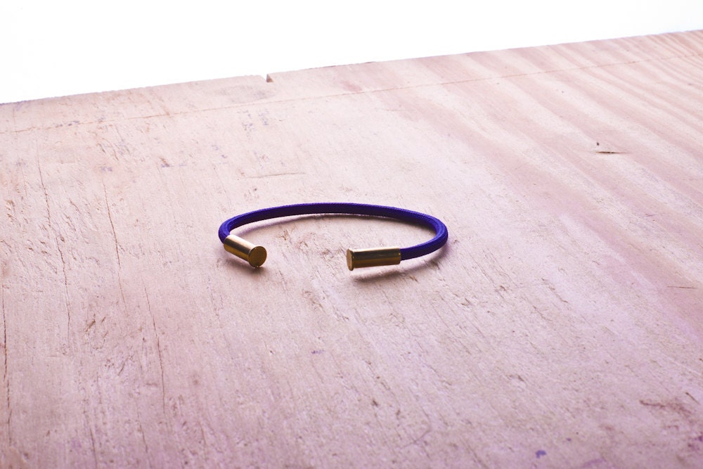 BRZN Bullet Casing Bracelet Purple recycled .22lr shells purple 550 paracord wire men women
