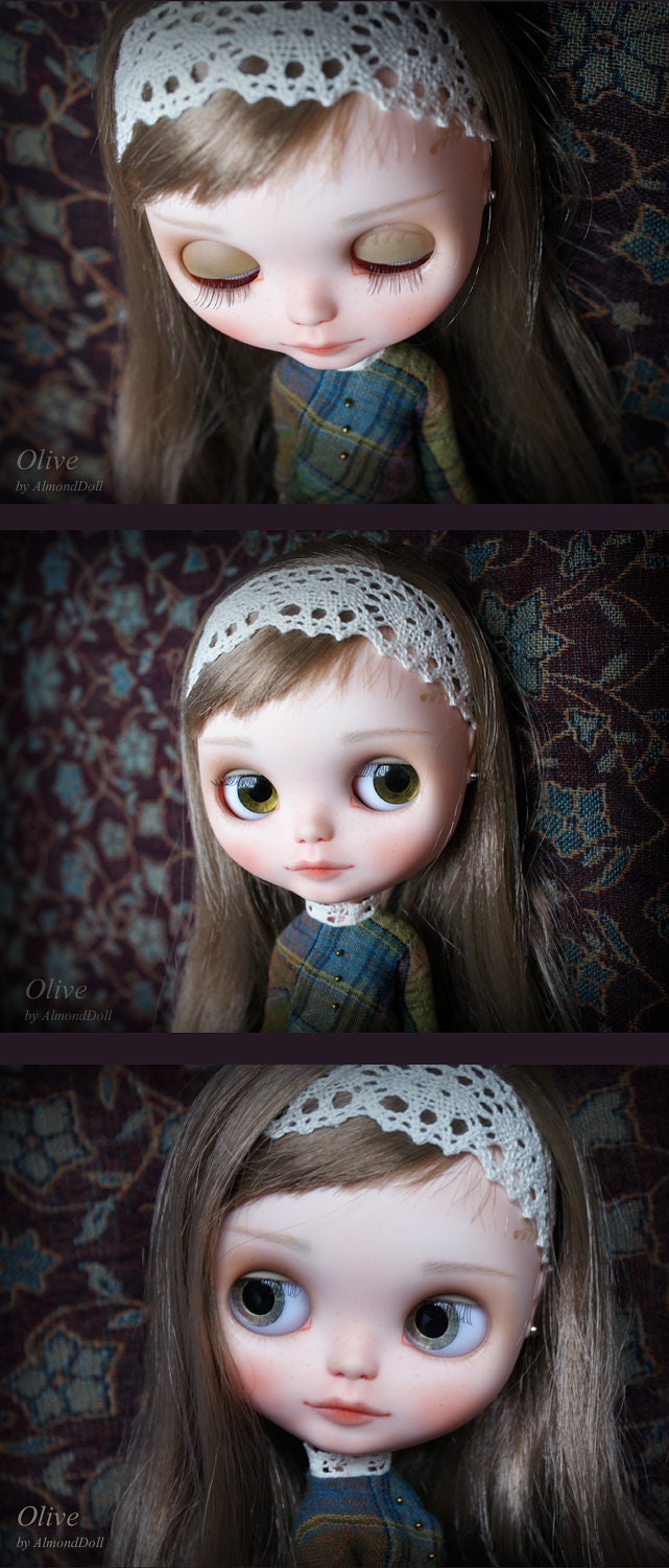 Reserved for Eve Custom Blythe doll,  ooak  handpainted art doll by AlmondDoll, pament plan part 2 of 2