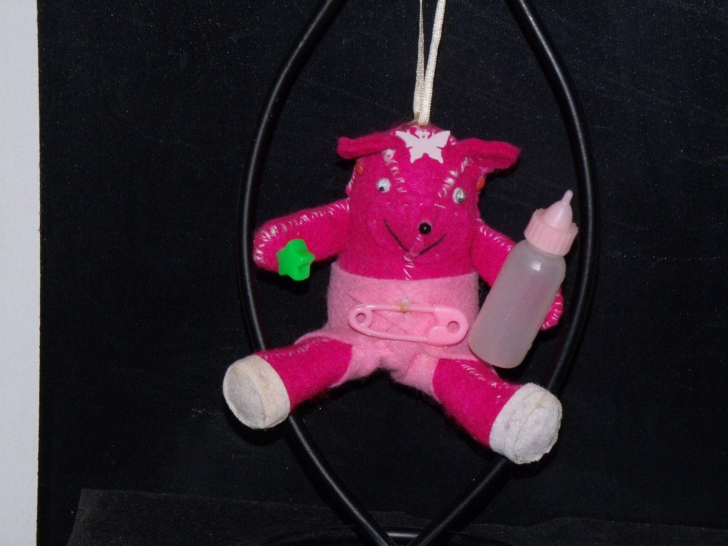 5" Pink Diaper Baby Bear or Baby Girl's First Christmas - Unique