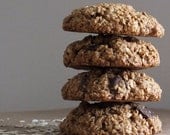 Soft Healthy Gluten Free Organic Chocolate Chip Oat Cookie  -  one dozen