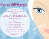 Girl's Spa Sleepover Birthday Party Invitation