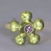 Rare Guess Designer Mod Retro Style Ring Hibiscus Lime Green Flower Rhinestone Size 7