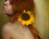 Almost A Loneliness 8x8 Conceptual Photograph. Original Fine Art Photography. sensual contemporary, girl portrait
