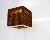 Cubular - Modern Hanging Corrugated Cardboard Lamp Light Cube Pendant by CORRUG