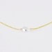 Quartz teardrop - clear sideways teardrop 14k gold filled necklace - simple jewelry women gift