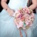 Tea Stained Fabric Bouquet - Medium Fabric Flower Bouquet, Vintage Pink, Vintage Wedding, Boho Bouquet -  Weddings Bouquet Bridal Accessory