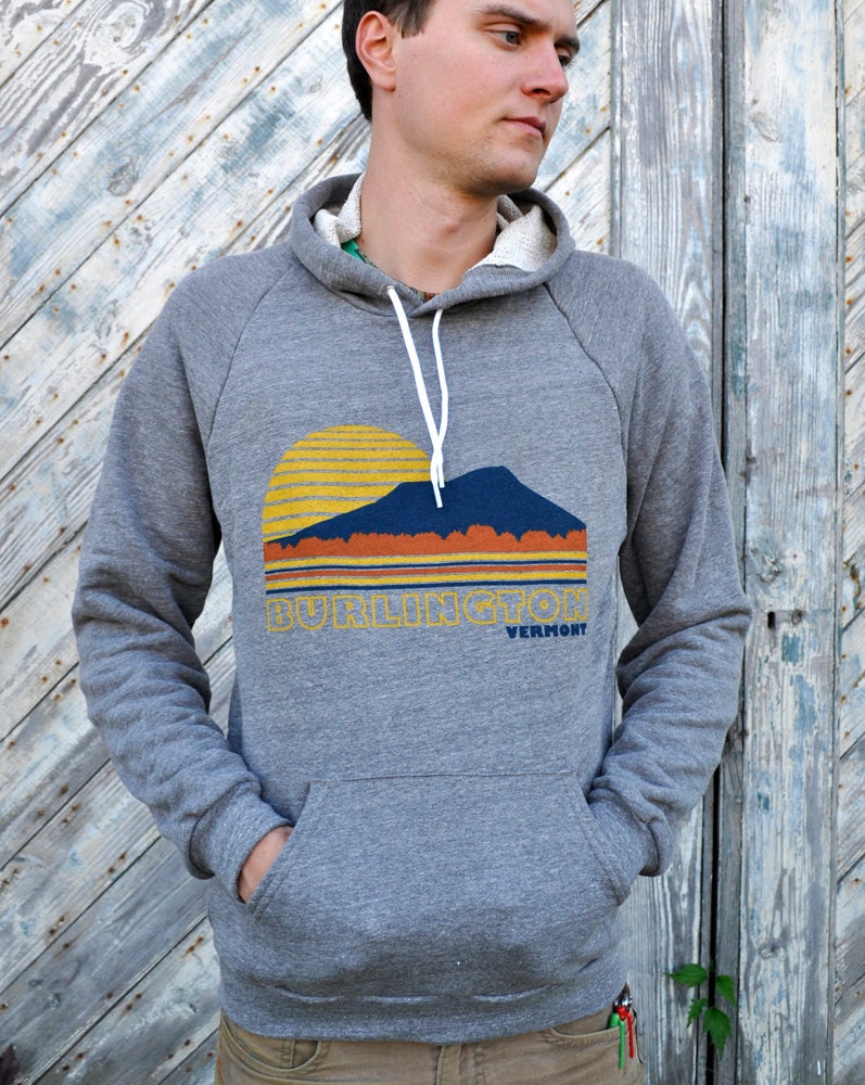 Sweatshirt - Burlington Vermont - Vintage Inspired - Fall Fashion - Winter Fashion