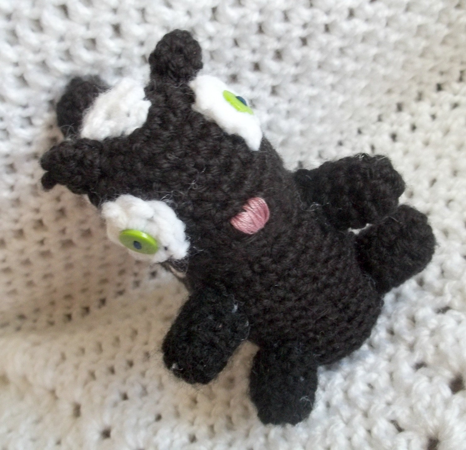 Skunk Softie - Forest Woodland Animal - Black and White - Crochet Toy - Stuffed Animal