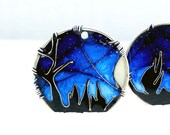 Ultramarine Earrings. Blue Jewelry. Night Sky Full of Stars Earrings. Dangle Earrings. Blue Earrings. Galaxy Jewelry.