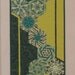 Contemporary Art Quilt Green Hexagons Geometric Shapes