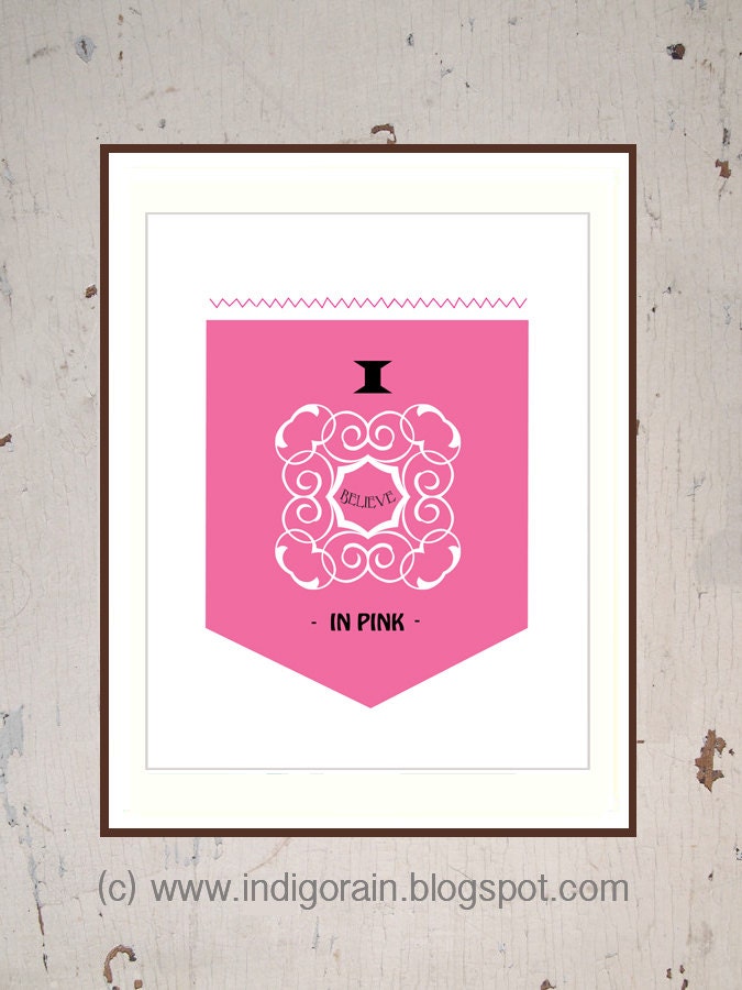 Audrey Hepburn, I Believe in Pink - 8X10 - Audrey Hepburn Word Art Quote - Pink, White, Black Inspirational Word Art Print , Home Decor