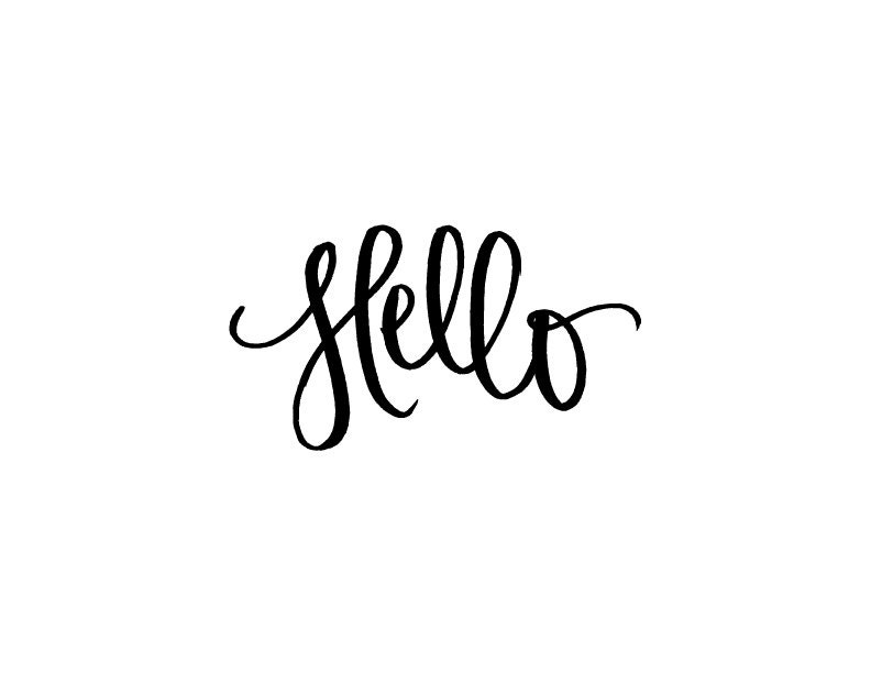Hello Calligraphy Stamp