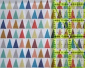 rainbow triangles - fat quarter - triangle fabric - geometric fabric