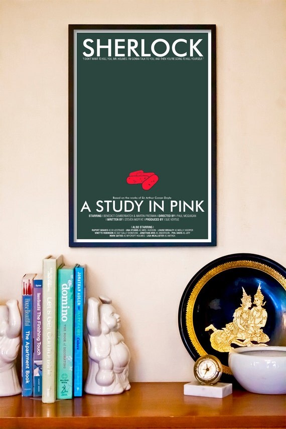 Sherlock Art Print: "A Study in Pink" - An 11x17 Modern Mystery Poster