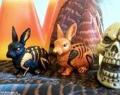 Halloween Set of Skeleton Bunnies