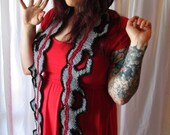Human Centipede Scarf - Gray - Ready to Ship - 7' length