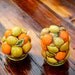 inarco orange spice : harvest fruit brown green orange 70s creamer sugar canister bowl