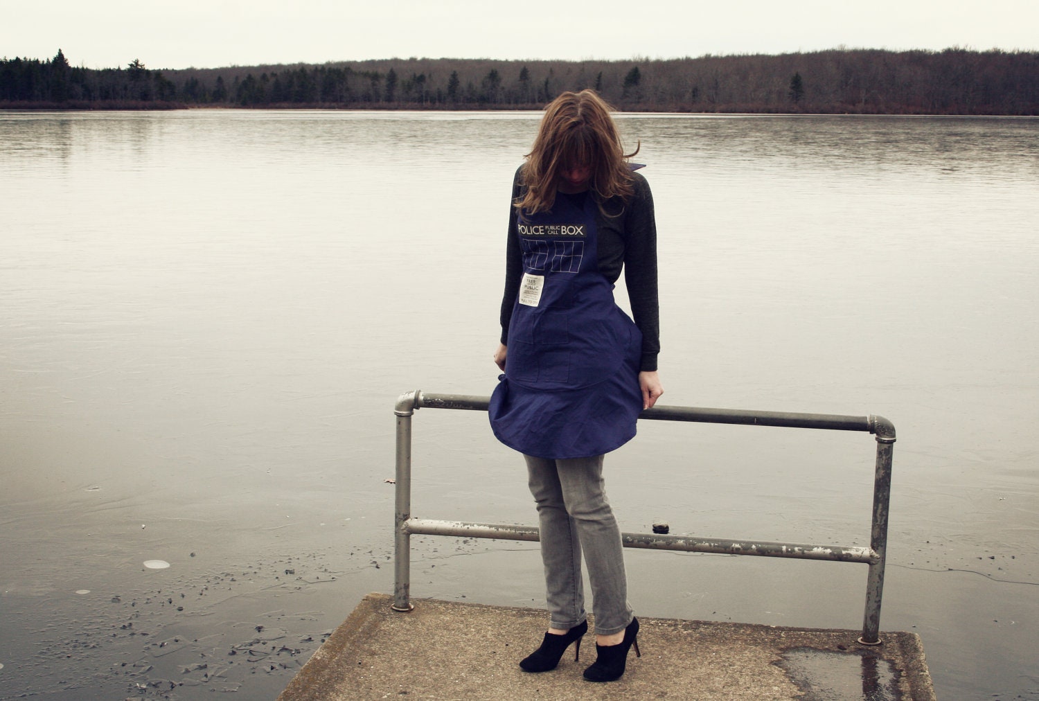 Tardis apron -- women's full apron