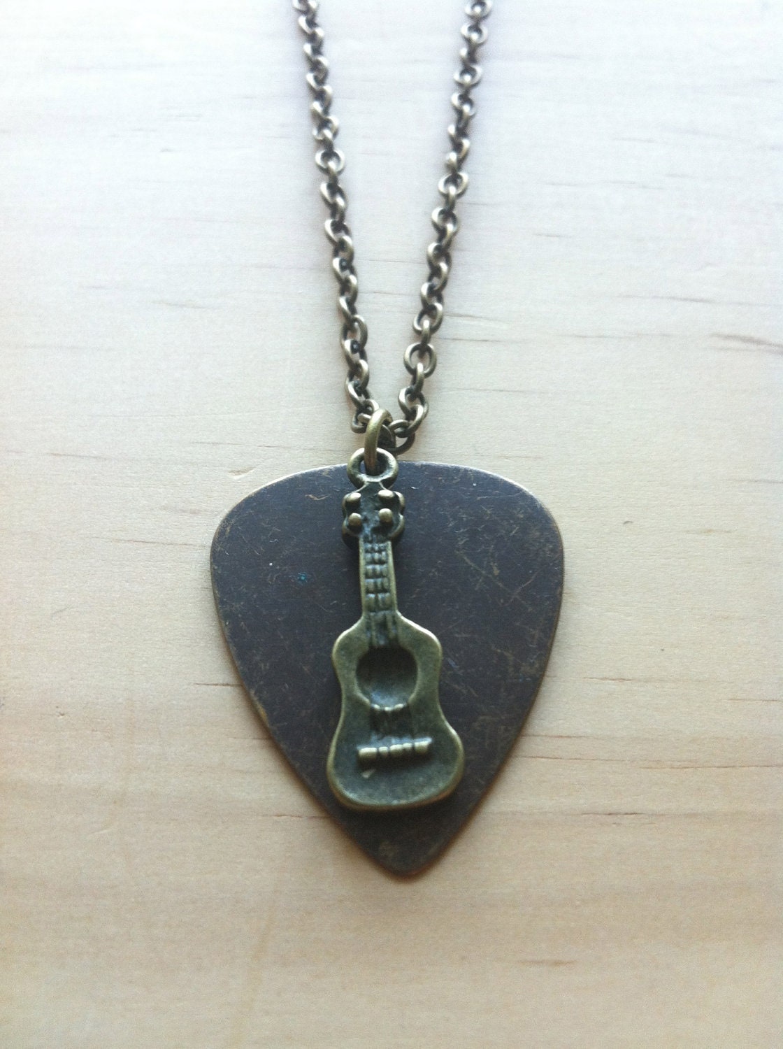 Rockin' Guitar & Pick "Musician's" Necklace - Unisex - Mens