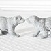 Baby Polar Bears Silver Home Decor Glittered Table Decoration for Weddings, Entertaining, Tablescapes, Baby and Bridal Shower Centerpiece
