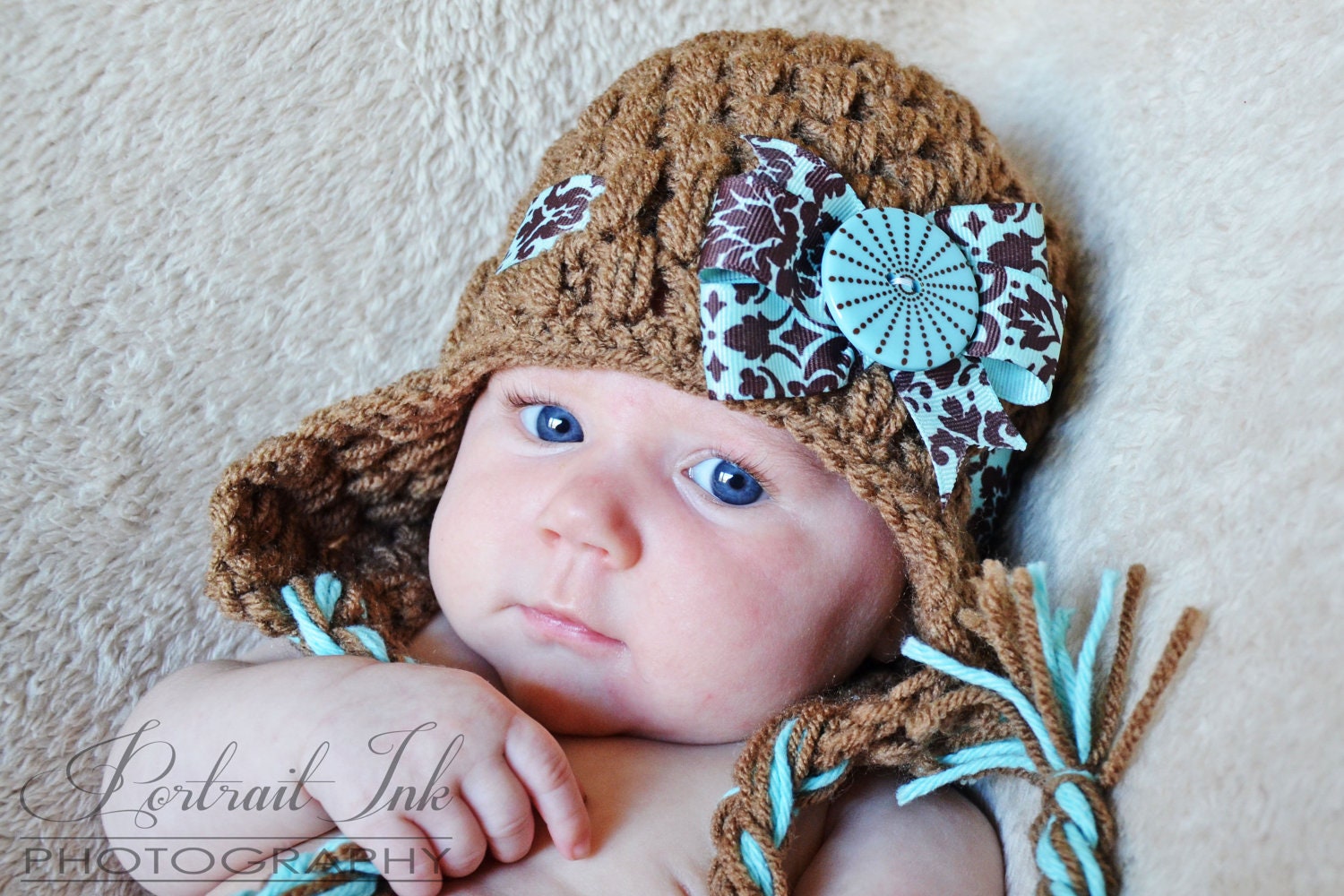 Crochet baby girl hat-Newborn hat-Newborn photo prop