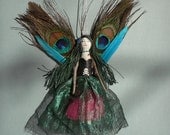 Fairy Peg Doll Ornament, Fairy Doll OOAK Decoration