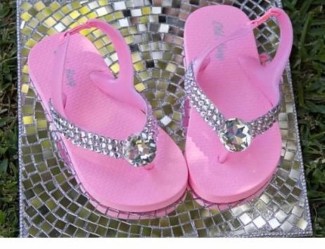Baby BLING- Light Pink Rhinestone Toddler Sandals