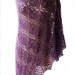 Waterlily hand knitted luxurious alpaca and silk shawl   Color: Heather