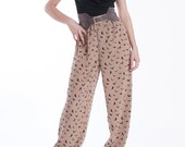 High Rise Loose Fit Chiffon Track Pants / BOSTON / Made to Order
