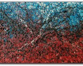 Original Modern Abstract Oil Painting, Colorful Impressionist Art Wall Decor, Miniature Painting of Abstract Rust Art, 5 x 7, Fragile