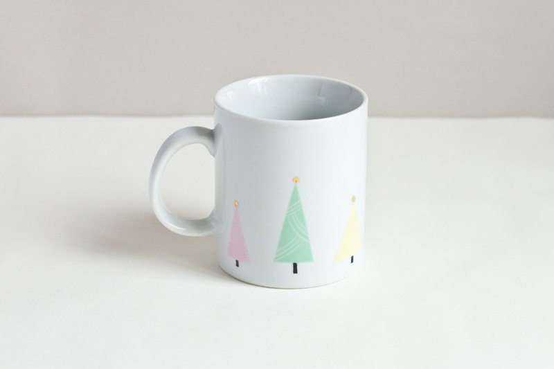 Christmas trees mug