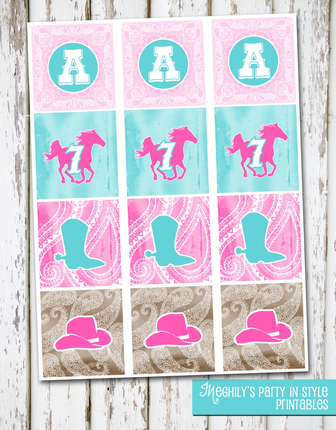 Western Cowgirl - 2 inch circles Il_570xn
