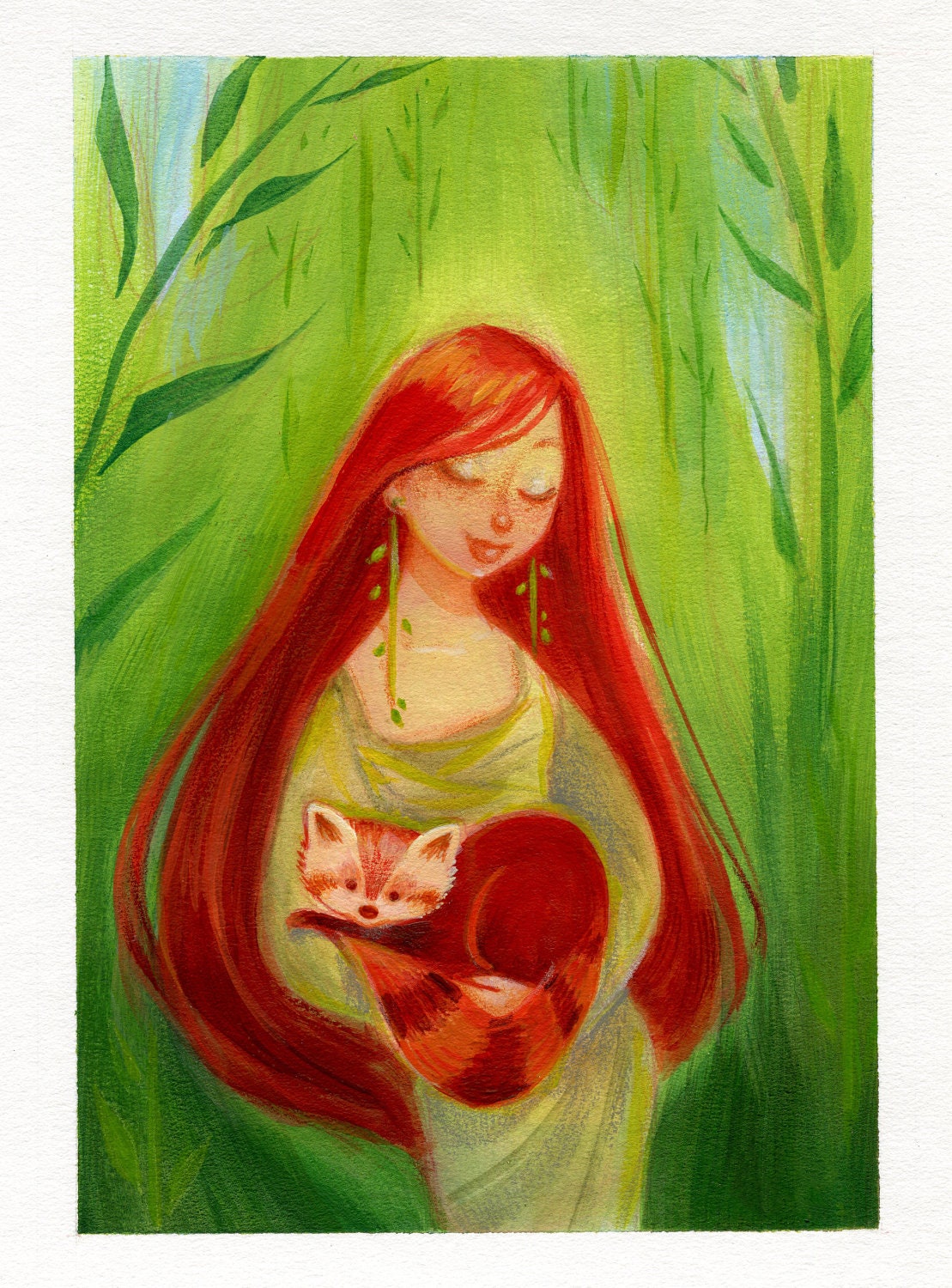 Red Panda SMALL 8.5x11 Art Print