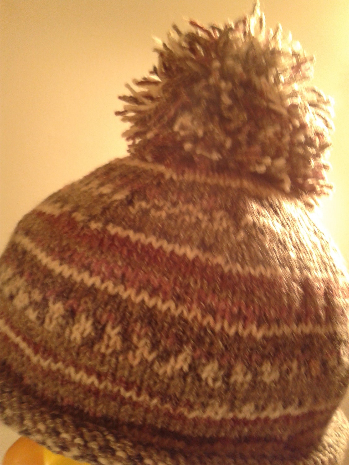 KNITTING PATTERN  Child / Boy's / Girl's Bobble Hat to fit  head size 51cm, age 4 - 5 years